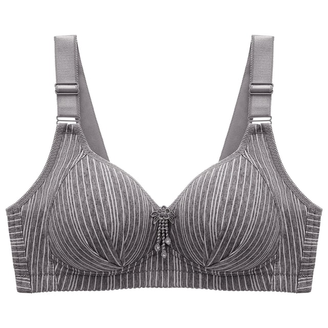 Gibobby Sujetadores deportivos para mujer Camiseta con aros con relleno ligero y copa de completa para mujer Curve Sujetador push-up Comfort Daily Support(Gris oscuro,38)