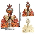 thumbnail image 3 of ⚡ Big Sale ! Fall Thanksgiving Turkey Decorations Layered With Trays Decorated With Wooden Crafts Animal Decorations., 3 of 9