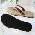 thumbnail image 5 of asdoklhq Women's Slippers,Summer Women Seaside Imitation Straw Flip Flops Flat Beach Flip Flops, 5 of 6