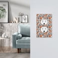 thumbnail image 5 of Haiem Vintage Blue Fox Family A Pattern Decorative Wall Plates, 1-Gang 5.0" x3.0", Unbreakable Thermoplastic Faceplate Cover for Decorator Receptacle Outlet & Switch-Style S, 5 of 6