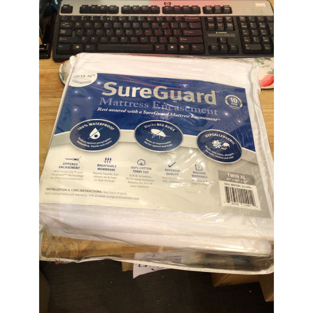 Twin XL (1316 in. Deep) SureGuard Mattress Encasement 100
