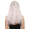 thumbnail image 4 of CW Premium Men's Long White Straight 20' Warlock Cosplay Wig - Lace Front Heat Resistant Fibers - Pulled Back Pony Tail, 4 of 7
