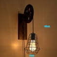 thumbnail image 3 of Miumaeov Retro Wall Sconce Lamp Industrial Wheel Pulley Wall Light Farmhouse Vintage Loft Hallway Lighting Fixture, 3 of 12