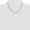 thumbnail image 2 of 14K White Gold chain Figaro 18 in 3.5 mm 3.5mm Semi-Solid, 2 of 5