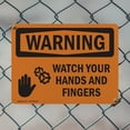 thumbnail image 5 of (2 Pack) Watch Your Hands And Fingers OSHA Warning Sign 14 Inch X 10 Inch Indoor / Outdoor Rust-Free Aluminum Metal Signs for Workplace, Workshop, and Construction Site, Made in the USA, 5 of 8