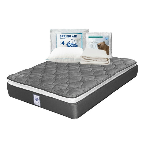 Colchón King Size Spring Air Aries + Almohada + Protector de colchón