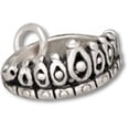 thumbnail image 1 of Sterling Silver 16" .8mm Box Chain 3D Jeweled Tierra Or Crown Pendant Necklace, 1 of 2