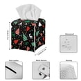 thumbnail image 3 of POLERO PU Leather Waterproof Tissue Box Holder Green Red Christmas, Square Napkin Facial Tissues Boxes Dispenser, Home Office Car Tissue Holder Decorative Container with Metal Button, 3 of 7
