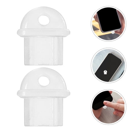 Clispeed 20Pcs Transparent Universal Charging Port Plug Pvc for Mobile Phone Accessories Daily Use