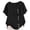 Black, variant on GiLiling Girls Cotton Linen Shirts Summer Short Sleeve Button Crewneck Blouses Plus Size Casual Tops (Black, 4-5 Years)