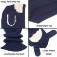 thumbnail image 4 of GRNSHTS Toddler Baby Girls Boys Winter Hat with Scarf Earflap Hood Skull Caps Age for 6 Months to 3 Years Olds (Navy), 4 of 7
