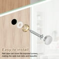 thumbnail image 3 of 4 Pack Brass Decorative Screws with Caps, 16mm Mirror Screws Cover, Silver Tone, 3 of 7