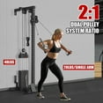 thumbnail image 4 of Mikolo Cable Crossover Machine, Lat Pull Down Machine with 210LBS Weight Stack, Wall Mounted Pulley Tower with 33 Positions Dual Pulley System, Lat Pulldown Cable Training Home Gym Fitness Equipment, 4 of 9