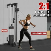 ميكولو كابل كروس آلة، لات سحب أسفل آلة مع 210 LBS الوزن المكدس، الجدار الخيالة برج البكرة مع 33 المواقف نظام البكرة المزدوجة، لات Pulldown كابل التدريب معدات اللياقة البدنية الصالة الرياضية المنزلية