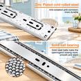 22inch-550mm Soft Close Full Extension Side Mount Drawer Slides, 4 ...