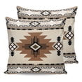 thumbnail image 7 of Aztec Ethnic on Khaki Outdoor Pillow Covers Waterproof Throw Pillow Cover 20x20in Set of 2,Square Decorative Pillowcases Cushion Case for Patio Sofa Couch,Southwest Indian Tribal Pattern, 7 of 7