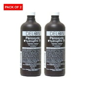 Delon Hydrogen Peroxide 3% Topical Solution, 450ml, Pack of 2 (Packaging May Vary)