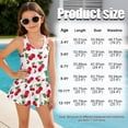 thumbnail image 5 of DISNIMO Cherry Print Girl Swimsuit One-Piece Bathing Suit Skirted Sleeveless Breathable Swim Dress Quick Dry Bathing Suit for Kids 3-13Y, 5 of 8