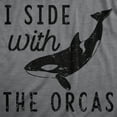 thumbnail image 2 of Mens I Side With The Orcas T Shirt Funny Orca Killer Whale Lovers Tee for Guys Graphic Tees, 2 of 9