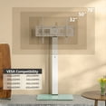 thumbnail image 6 of FITUEYES Modern Universal Tall Swivel Floor TV Stand Base for 70-Inch TVs, White, 6 of 7