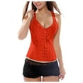 thumbnail image 1 of DuoJiaJ Fishbone Corset Strap Vest Embroidered Jacquard Shapewear, 1 of 4