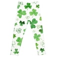 thumbnail image 4 of Angala St. Patrick's Day Themed Printed Leggings For Girls Stretch Athletic Base Layer Pants With Festive Design Elastic Cozy Children Trousers 6-7 Years, 4 of 5
