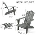 Folding Adirondack Chair, Lumber Chair, Durable AllWeather Patio
