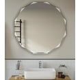 thumbnail image 1 of SNUGACE Miroir Rond Biseauté Sans Cadre pour Salle de Bain, 24? Argent, 1 of 4