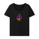 thumbnail image 1 of Camiseta para mujer verano señoras ropa cuello redondo camiseta para viaje playa trabajo oficina Negro, 1 of 7