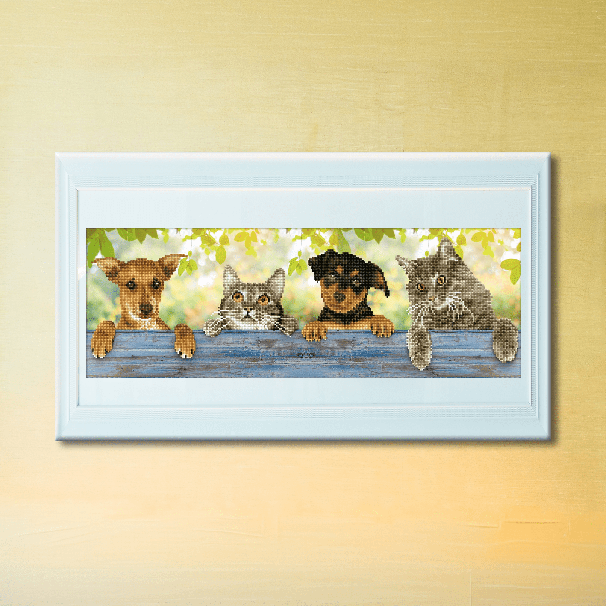 Diamond Dotz Hang in There Animal Diamond Painting Kits for Adults - Diamond Art Kits a Relaxing Creative Craft Kit with Dotz Gems 31"x11"