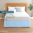 thumbnail image 3 of 550-TC Egyptian Cotton Dust Ruffle/Bed Skirt King Size 1-Pieces Split Corner Tailored Bed Skirt 26" Inch Drop Length Light Blue Solid, 3 of 6