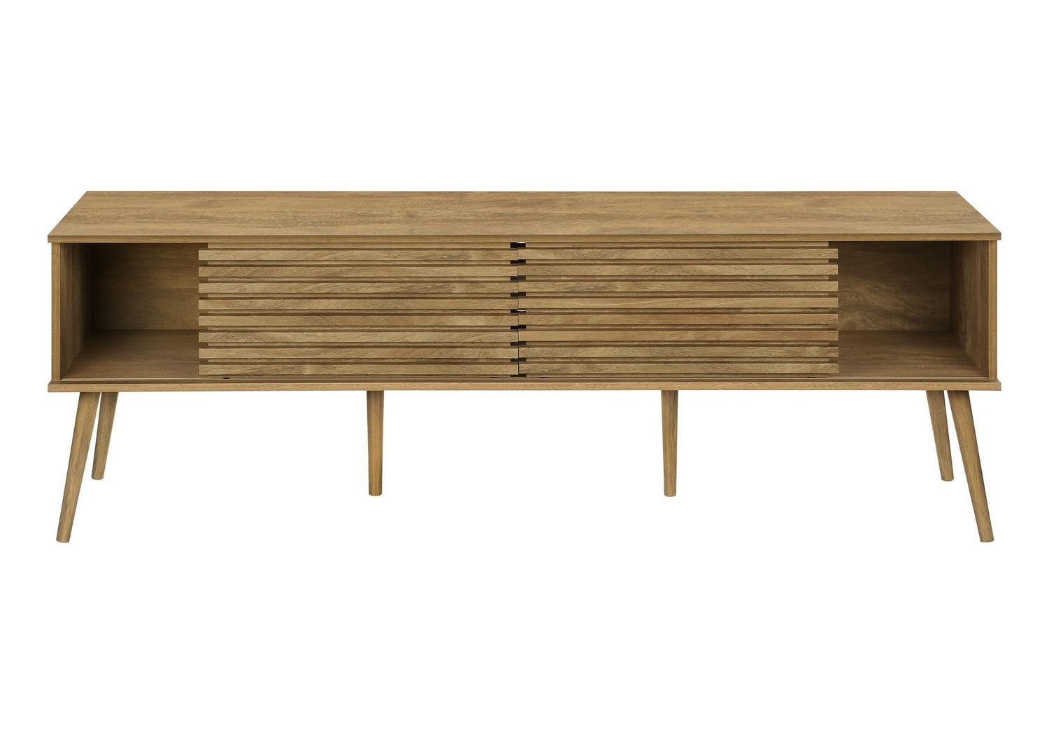 Monarch Specialties Tv Stand, 72 Inch, Media Entertainment Center, Storage Cabinet, Console, Storage Shelves, Bedroom, Living Room, Black Laminate, Contemporary