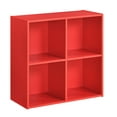 thumbnail image 6 of Kings Brand Furniture - 4 Cube Storage Organizer Book Shelf, Toy Storage Organizer for Playroom, Bedroom, Nursery School, Red, 6 of 9