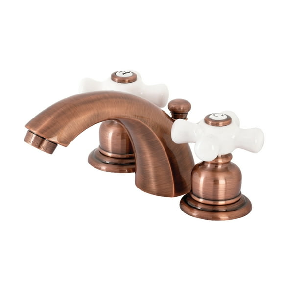 Kingston Brass KB956PX Victorian Mini-Widespread Bathroom Faucet, Antique Copper