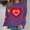 Purple, variant on Zorckvet Valentine's Day Sweatshirt Women Plus Size Pullover Heart Graphic Shirts Casual Long Sleeve Tops
