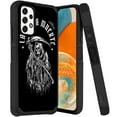thumbnail image 1 of ANJ+ Rugged Dual Layered Shockproof Slim Hybrid Case + Tempered Glass Cover Compatible with Samsung Galaxy A23 5G - La Santa Muerte, 1 of 3
