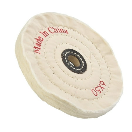 

6 Inch Cloth Buffing Polishing Wheel 1/2In Polish Grinder White Pad Flannel