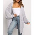 thumbnail image 2 of SURJDE Women's Long Batwing Sleeve Open Front Chunky Knit Cardigan Sweater, 2 of 7