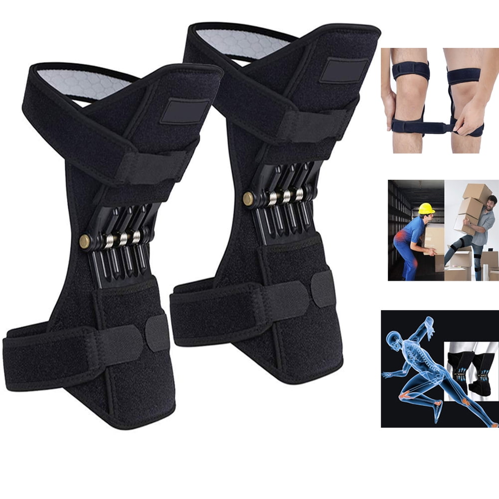 WwWSuppliers Adjustable Spring Loaded Power Brace Knee Braces