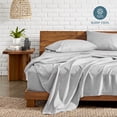 thumbnail image 3 of Bare Home Premium 1800 Collection 4-Piece Bed Sheet Set, Full, Heathered Pewter, 3 of 9