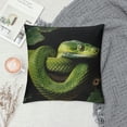 thumbnail image 2 of Snake Pillow Covers  Abstract Jungle Green Animal Decor Cushion Cases for Kids Teens Adults Jungle Natural Wildlife Print Cushion Covers for Living Room Office, 2 of 5