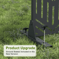 thumbnail image 6 of 72"x35"x16" Outdoor Privacy Screen with Stand Metal Balcony Decorative Screen,Black, 6 of 10