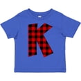 thumbnail image 3 of Inktastic Red Buffalo Plaid Initial K Boys or Girls Toddler T-Shirt, 3 of 5