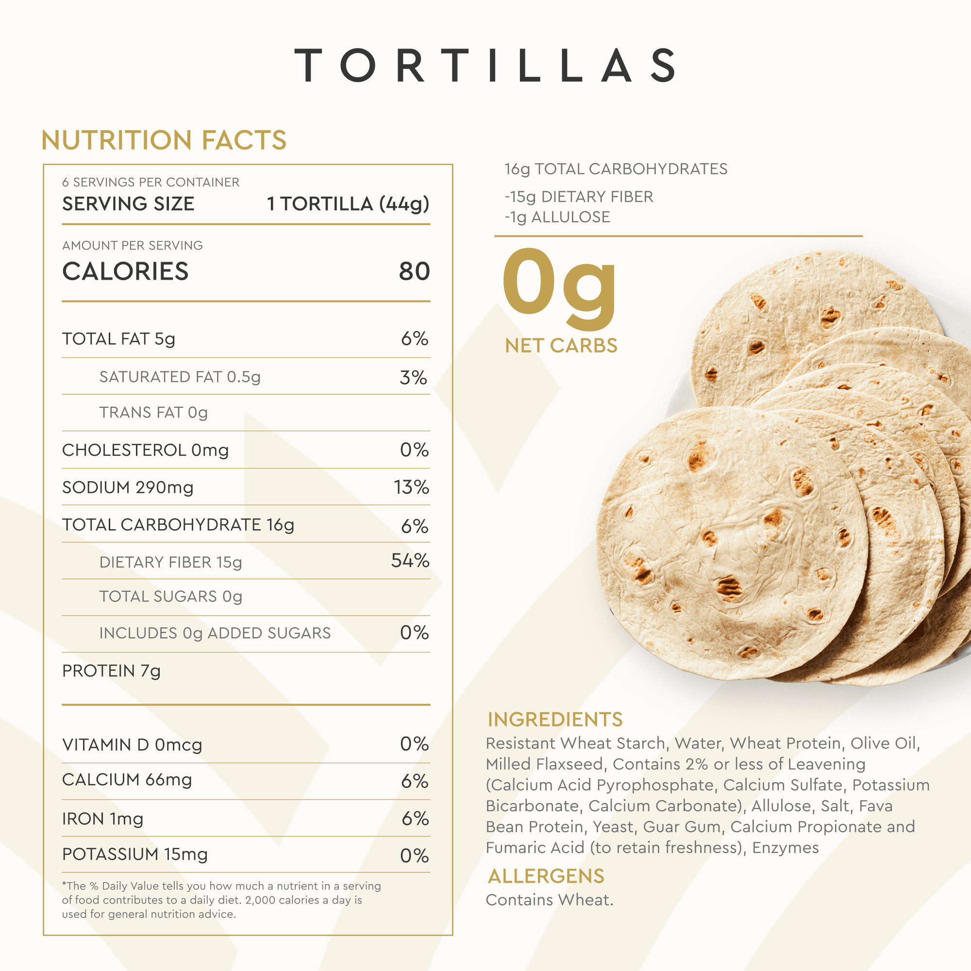 1g Net Carb Hero Flour Tortillas