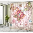 thumbnail image 5 of Ambesonne Floral Shower Curtain, Style Butterflies, 69"Wx75"L, Pink Beige Khaki, 5 of 5