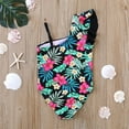 thumbnail image 5 of Toddler Girls One Piece Swimsuits Floral Printed Hawaii Vacation Summer Beach Wear Swimwear Size 2-3T, 5 of 9