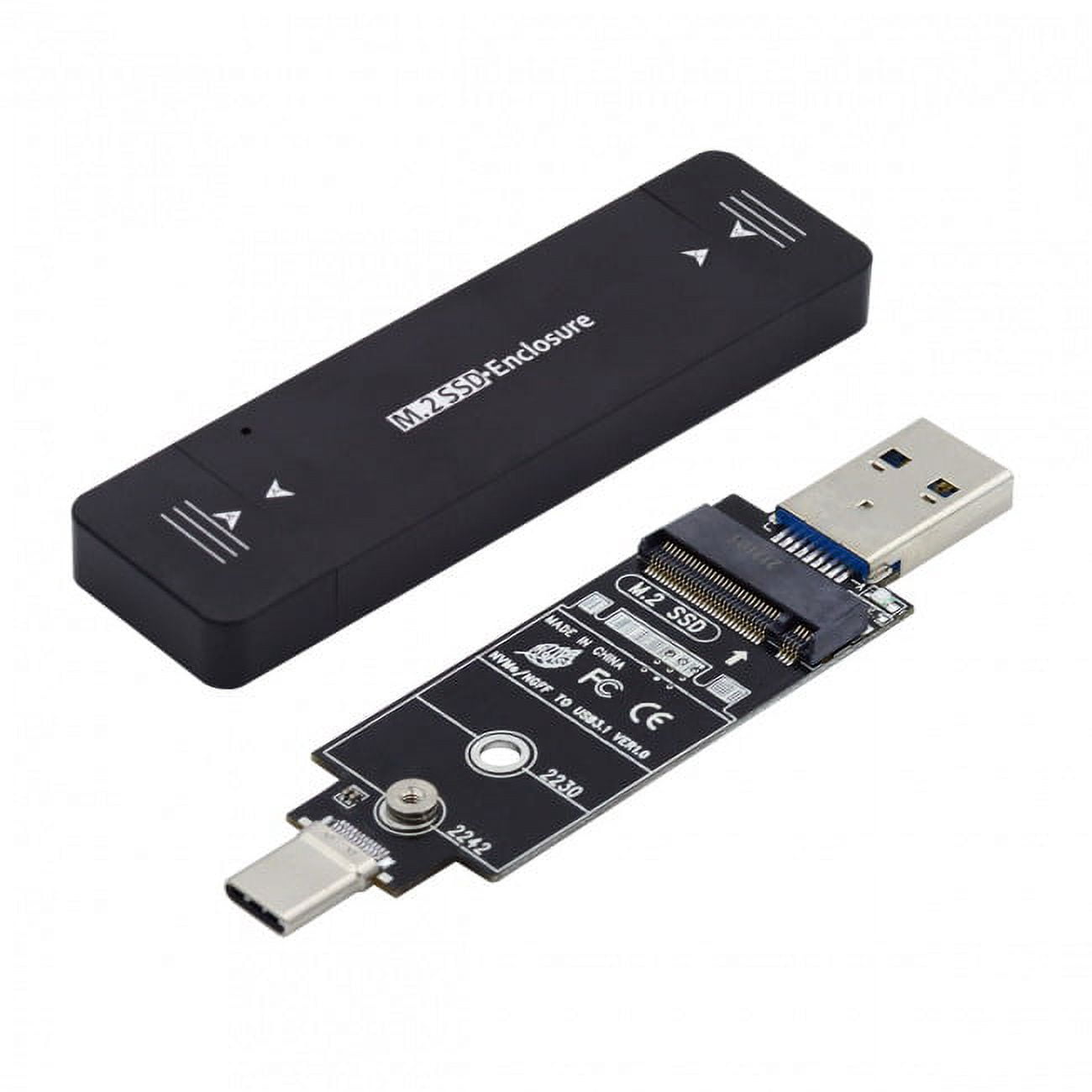 JSER Combo Type-C USB3.0 to NVME M-key M.2 NGFF SATA SSD PCBA Case 2230/2242mm Adapter RTL9210B Chipset