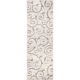 thumbnail image 3 of nuLOOM Vine Swirls Maisha Shag Runner Rug, 2' 6" x 6', Cream, 3 of 4