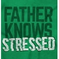 thumbnail image 2 of Funny Father Knows Stressed Pun Men's Big & Tall Crewneck Graphic Tee Brisco Brands 2X, 2 of 5