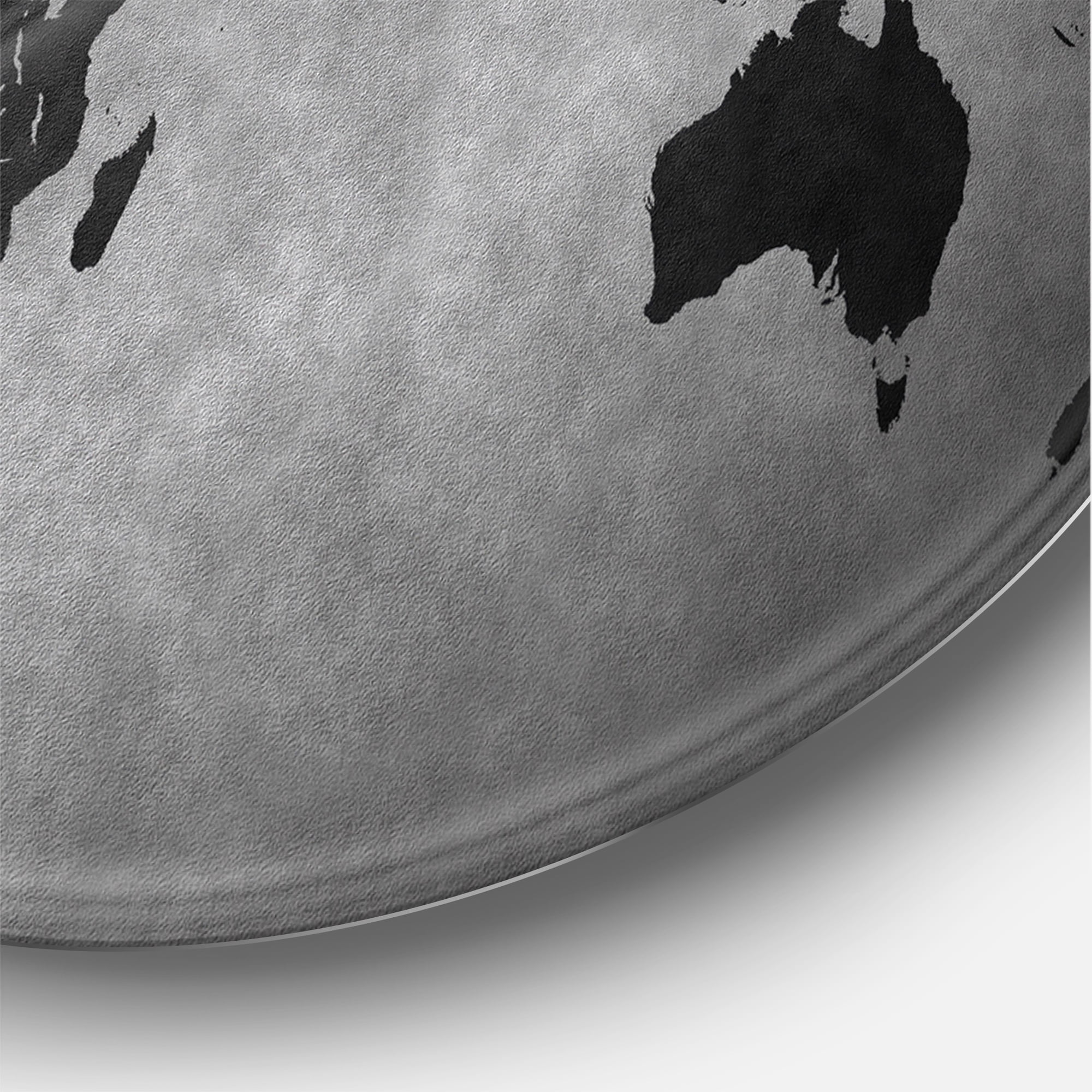 Designart 'Ancient World Map IX' Vintage Circle Metal Wall Art 11x11 - Disc of 11